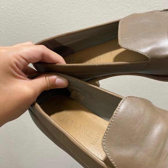 EVERLANE The Modern Point Italian Leather Loafer Slip On Light Tan - Picture 4 of 6